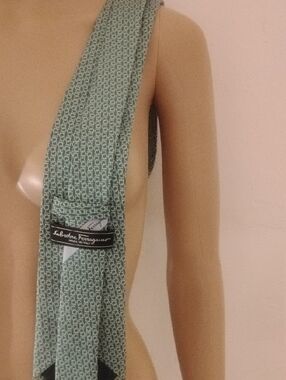 Ferragamo Gancini Men's Tie Green